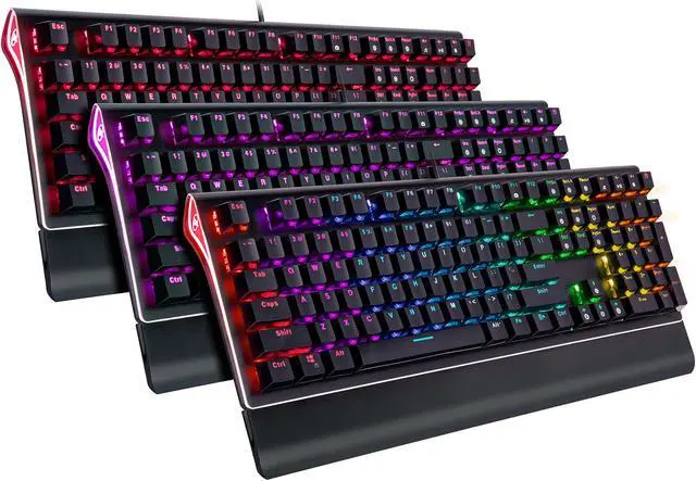 Alt view image 4 of 14 - Rosewill NEON K85 RGB Mechanical Gaming Keyboard with Brown Switches