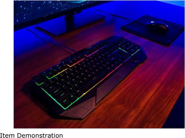 Alt view image 5 of 5 - Rosewill FUSION C40 Gaming Keyboard and Mouse Combo, Mem-chanical Switches, 7 RGB LED Backlight Effects, 26-Key Anti-Ghosting, 6 Multimedia Keys, On-The-Fly Mouse 4000 DPI, Precision Optical Sensor