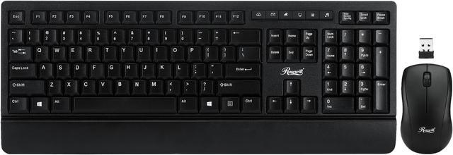 Rosewill Wireless Office Keyboard Mouse Combo Long Battery Life RKM-1000 Slim Sleek Ergonomic and Comfortable 