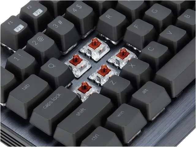 Alt view image 7 of 12 - Rosewill NEON K91 RGB BR Wired Mechanical Gaming Keyboard, Kailh Brown Switches, Underglow and 17 Backlit Modes, NKRO, Anti-Ghosting, Multimedia Control Keys, PBT Keycaps, Macro Keys