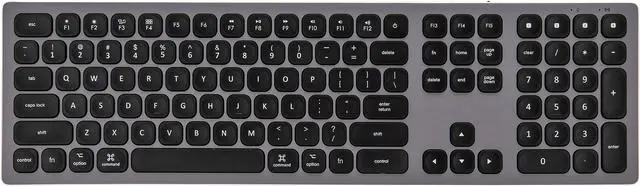 Main image of Rosewill K10 Bluetooth Wireless Keyboard 4-Device Sync Compatible with Mac Computers, Windows, Android, iOS Tablets and Smartphones (Space Gray)
