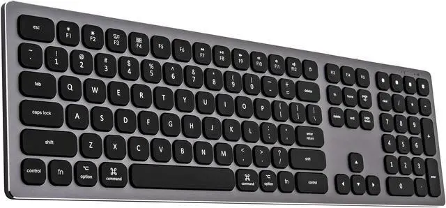 Alt view image 2 of 5 - Rosewill K10 Bluetooth Wireless Keyboard 4-Device Sync Compatible with Mac Computers, Windows, Android, iOS Tablets and Smartphones (Space Gray)