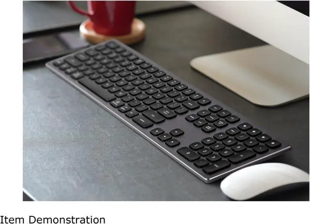 Alt view image 5 of 5 - Rosewill K10 Bluetooth Wireless Keyboard 4-Device Sync Compatible with Mac Computers, Windows, Android, iOS Tablets and Smartphones (Space Gray)