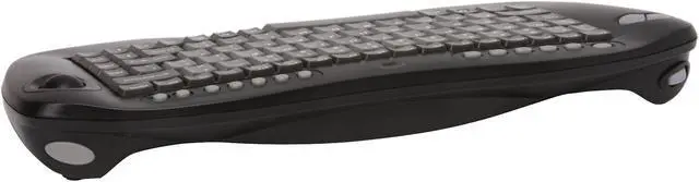 Alt view image 6 of 12 - nMEDIAPC HTPCKB-B Black 2.4GHz RF Wireless Streamlined Keyboard with Track Ball & Remote Combo Set