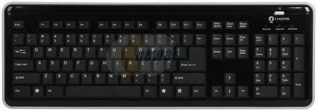 Alt view image 2 of 4 - i-rocks KR-6170-BK Black 104 Normal Keys USB or PS/2 Slim Stylish Scissor Structure Keyboard