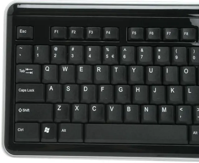 Alt view image 3 of 15 - i-rocks RF-6572-BK Piano Black 104 Normal Keys 2.4 GHz RF Wireless Slim Keyboard/Mouse Combo w/ Travel Pouch