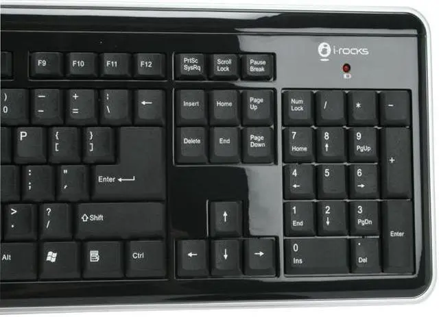 Alt view image 5 of 15 - i-rocks RF-6572-BK Piano Black 104 Normal Keys 2.4 GHz RF Wireless Slim Keyboard/Mouse Combo w/ Travel Pouch