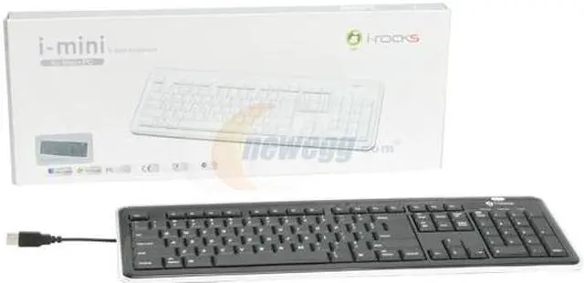 Alt view image 4 of 4 - i-rocks KR-6170M-BK Black 104 Normal Keys USB Wired Standard i-mini Piano  X-Slim Mac Keyboard