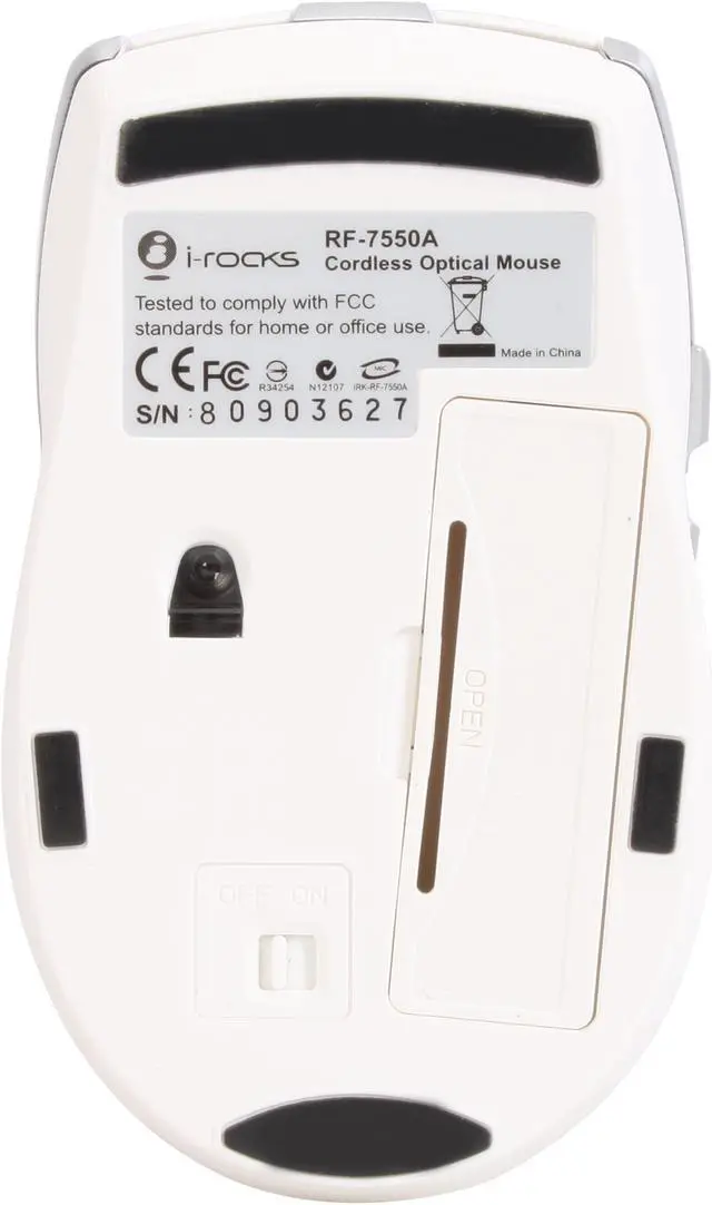 Alt view image 7 of 8 - i-rocks RF-6572-WH White 104 Normal Keys USB 2.4GHz RF Wireless Standard Keyboard Mouse Combo