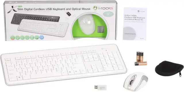 Alt view image 8 of 8 - i-rocks RF-6572-WH White 104 Normal Keys USB 2.4GHz RF Wireless Standard Keyboard Mouse Combo