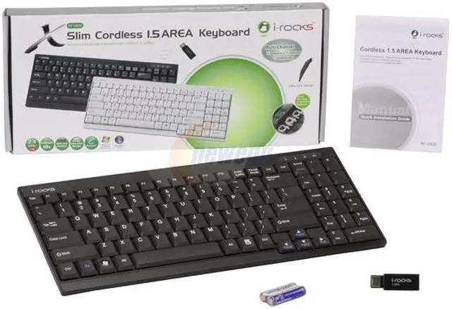 Alt view image 4 of 4 - i-rocks RF-6520-BK Black 99 Normal Keys 2.4GHz Wireless Ultra Slim 1.5 AREA Keyboard