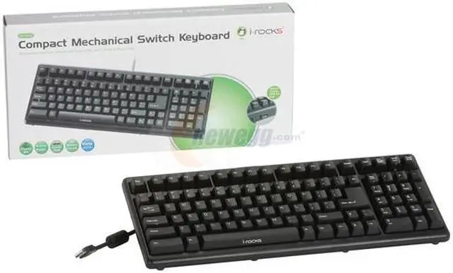 Alt view image 4 of 4 - i-rocks KR-6230 Black 97 Normal Keys USB Wired Compact MX Mechanical Switch Gaming Keyboard w/ Two Integrated USB 2.0 Ports