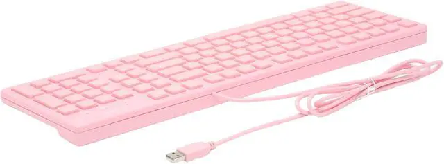 Alt view image 3 of 4 - i-rocks KR-6401-PK Pink 103 Normal Keys USB Wired Chocolate Key Style Slim Keyboard
