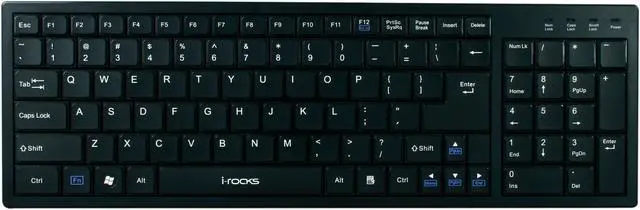Alt view image 2 of 4 - i-rocks KR-6421-BK Black USB Wired Mini Ultra X-Slim Keyboard with Terrace Keycap