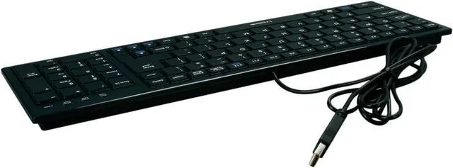 Alt view image 3 of 4 - i-rocks KR-6421-BK Black USB Wired Mini Ultra X-Slim Keyboard with Terrace Keycap