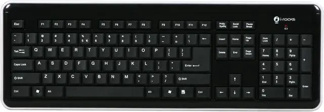 Alt view image 2 of 7 - i-rocks RF-6577L-BK Black USB RF Wireless Slim Keyboard