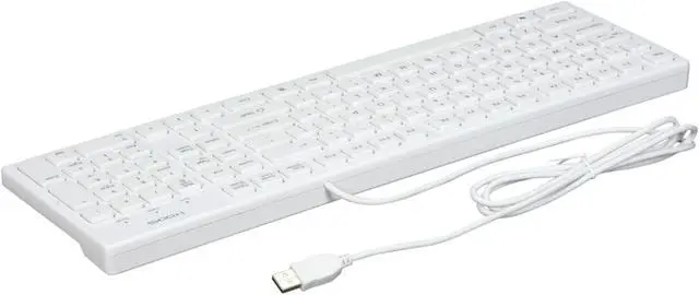 Alt view image 3 of 4 - i-rocks KR-6401-WH WHITE 103 Normal Keys USB Wired Slim Chocolate Key Style Keyboard