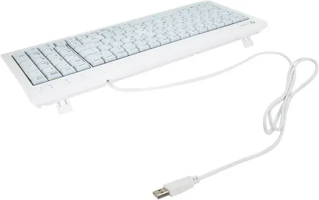 Alt view image 3 of 4 - i-Rocks KR-6820E-WH White 104 Key USB Wired Backlit Gaming Keyboard (Blue LED)