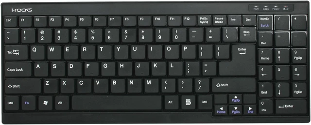i-rocks RF-6490-BK Black RF Wireless Keyboard - Newegg.com
