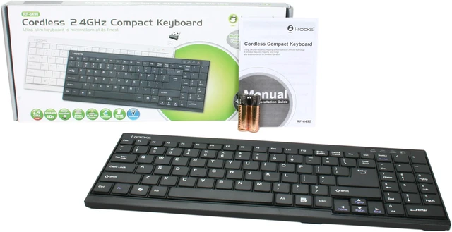 i-rocks RF-6490-BK Black RF Wireless Keyboard - Newegg.com