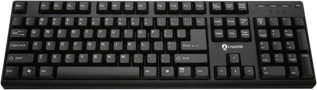 Alt view image 2 of 4 - i-rocks KR-6260-BK Black 104 Normal Keys USB or PS/2 Wired Standard 24 Keys Anti Ghosting Gaming Keyboard