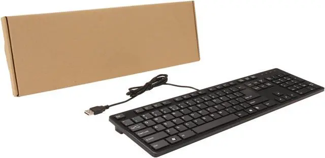 Alt view image 4 of 4 - i-rocks IRK01WN-BK Black 104 Normal Keys USB 2.0 Wired Slim Keyboard with Chiclet-like Key Shape - OEM