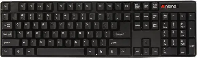 Alt view image 2 of 8 - inland 70119 Black RF Wireless Standard Mouse Keyboard Combo Set
