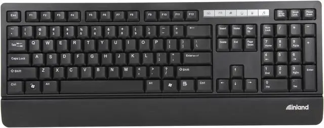 Alt view image 2 of 7 - inland 70120 Black 6 Function Keys RF Wireless Slim Keyboard / Mouse Combo
