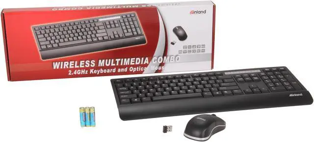 Alt view image 7 of 7 - inland 70120 Black 6 Function Keys RF Wireless Slim Keyboard / Mouse Combo
