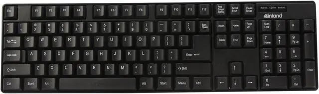 Alt view image 2 of 7 - inland 70126 Black 107 Normal Keys USB Wired Standard Keyboard / Mouse Combo