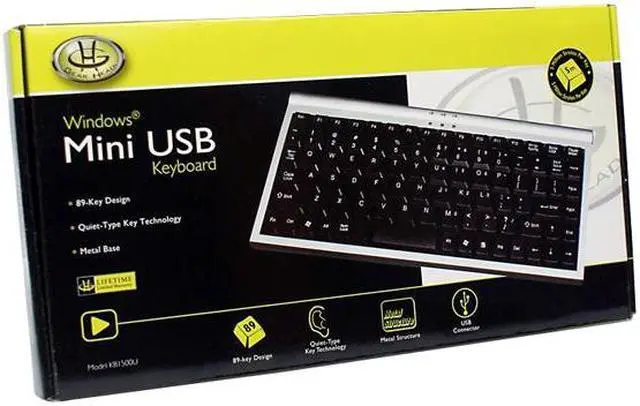 Alt view image 2 of 2 - GEAR HEAD KB1500U Black&Silver 89 Normal Keys USB Office Products Mini Keyboard