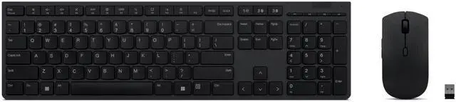 Alt view image 3 of 4 - Lenovo Professional Wireless Rechargeable Combo Keyboard and Mouse