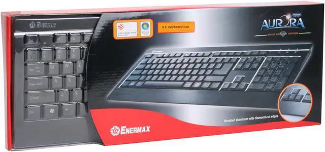 Alt view image 8 of 16 - Aurora Premium ENERMAX KB007U-B Black 104 Normal Keys USB Standard Keyboard
