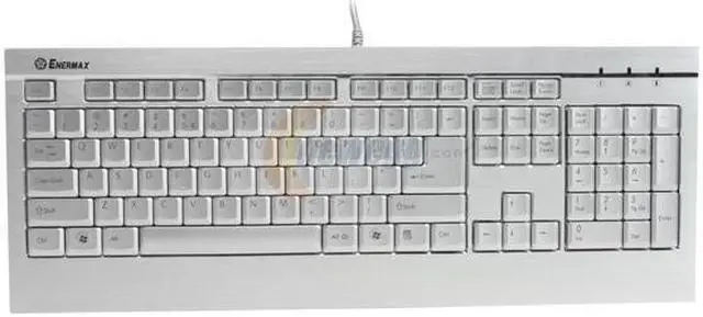 Alt view image 2 of 7 - ENERMAX Premium Aurora KB007U-S Silver 104 Normal Keys USB Wired Aluminum Standard Keyboard