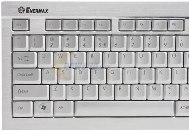 Alt view image 3 of 7 - ENERMAX Premium Aurora KB007U-S Silver 104 Normal Keys USB Wired Aluminum Standard Keyboard