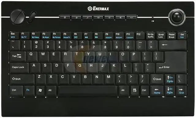 Alt view image 2 of 4 - ENERMAX AURORA Micro Wireless Aluminum Keyboard with Laser Trackball and Mouse Keys