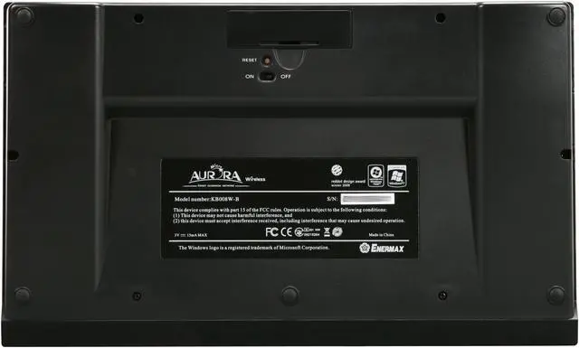 Alt view image 3 of 4 - ENERMAX AURORA Micro Wireless Aluminum Keyboard with Laser Trackball and Mouse Keys