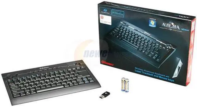 Alt view image 4 of 4 - ENERMAX AURORA Micro Wireless Aluminum Keyboard with Laser Trackball and Mouse Keys