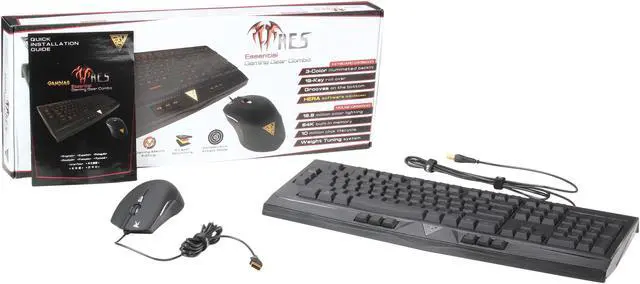 Alt view image 10 of 10 - GAMDIAS Ares Gaming Keyboard Combo 3 Adjustable RGB Backlit Colors, Consecutive Attack Button + Ourea Gaming Optical Mouse 6 Programmable Buttons Weight System