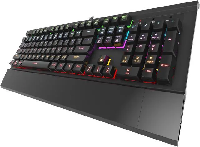 Alt view image 3 of 4 - GAMDIAS GKB3000BL Hermes 7 Color Spectrum Mechanical Gaming Keyboard