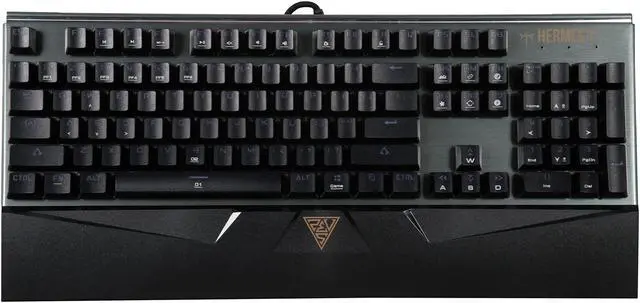 Alt view image 2 of 5 - GAMDIAS HERMES P1 RGB Mechanical Gaming Keyboard with Blue Switches / Attachable Palm Rest