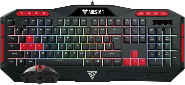 Alt view image 4 of 10 - GAMDIAS Ares M1 Gaming Combo - Ares M1 Gaming Keyboard + Zeus E2 Gaming Mouse