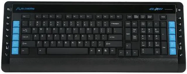 Alt view image 2 of 4 - OCZ Alchemy Series Elixir OALKBELXUS Black 104 Normal Keys USB Wired Slim Keyboard