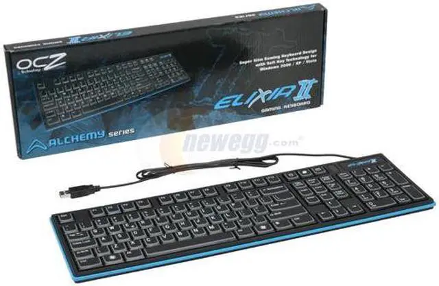 Alt view image 4 of 4 - OCZ OALKBELX2US USB Wired Slim Alchemy Series Elixir II Keyboard