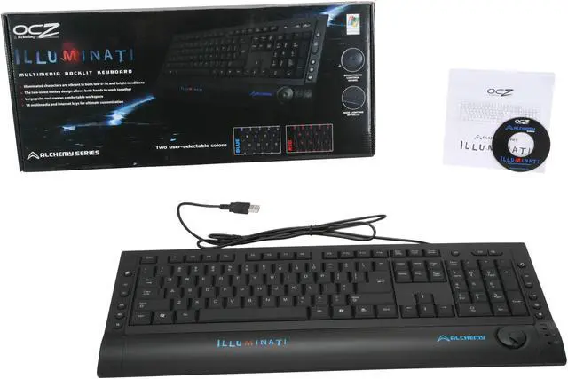 Alt view image 5 of 5 - OCZ Alchemy Series USB Illuminati Keyboard