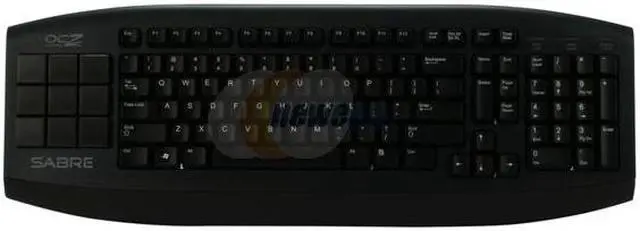 Alt view image 2 of 4 - OCZ Sabre Black 103 Normal Keys 9 Function Keys USB Wired Standard OLED Gaming Keyboard