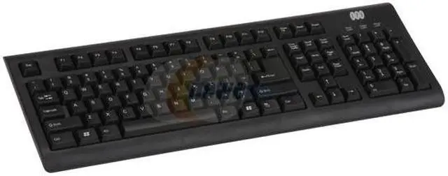 Main image of ATRIX KBOGKBJ006B Black 107 Normal Keys PS/2 Wired Slim Keyboard
