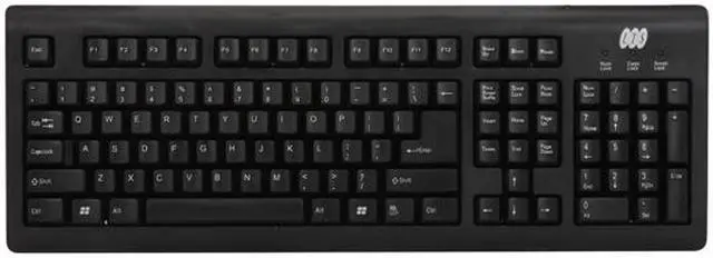 Alt view image 2 of 4 - ATRIX KBOGKBJ006B Black 107 Normal Keys PS/2 Wired Slim Keyboard