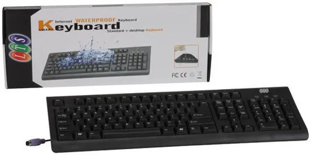 Alt view image 4 of 4 - ATRIX KBOGKBJ006B Black 107 Normal Keys PS/2 Wired Slim Keyboard