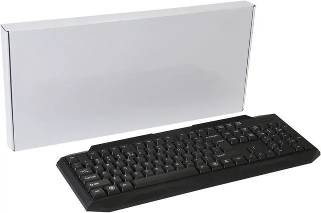 Alt view image 4 of 4 - Orange KBC118UBK Business Standard Keyboard - Black, 104 Normal Keys, USB, Spill Resistant Keyboard